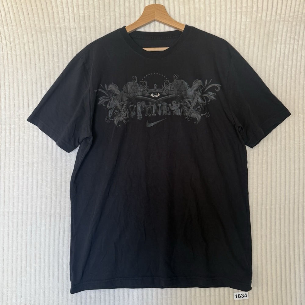 NIKE Dri-Fit LeBron James Black WITNESS Lions T-Shirt Men's Size Large